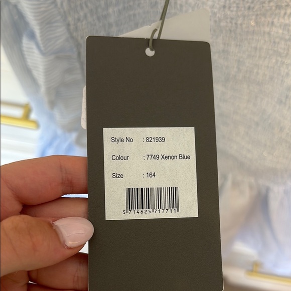 Girls' Light Blue Ruffle Top - Picture 3 of 8